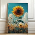 thumbnail image 4 of Sunflower Flower Canvas Wall Art 8x12 inches - Botanical Floral Sunflower Flower Canvas Print Rustic Watercolor Wall Artwork, 4 of 5