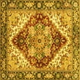 thumbnail image 1 of Ahgly Company Indoor Square Persian Yellow Traditional Area Rugs, 3' Square, 1 of 4