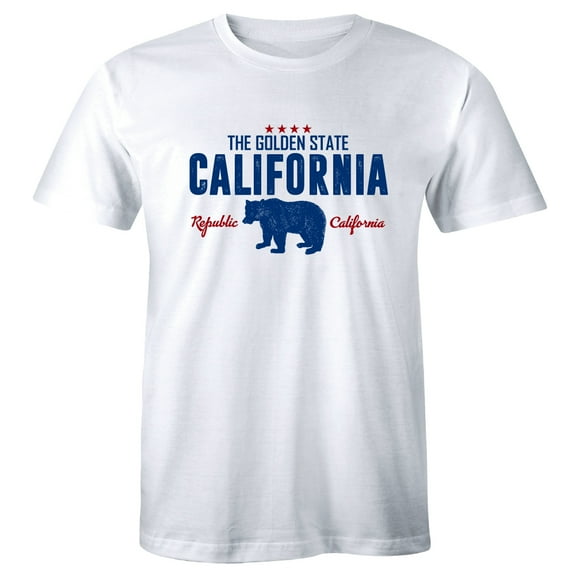 The Golden State California Republic Bear Flag Star Summer Vacation Men's Tee Shirt