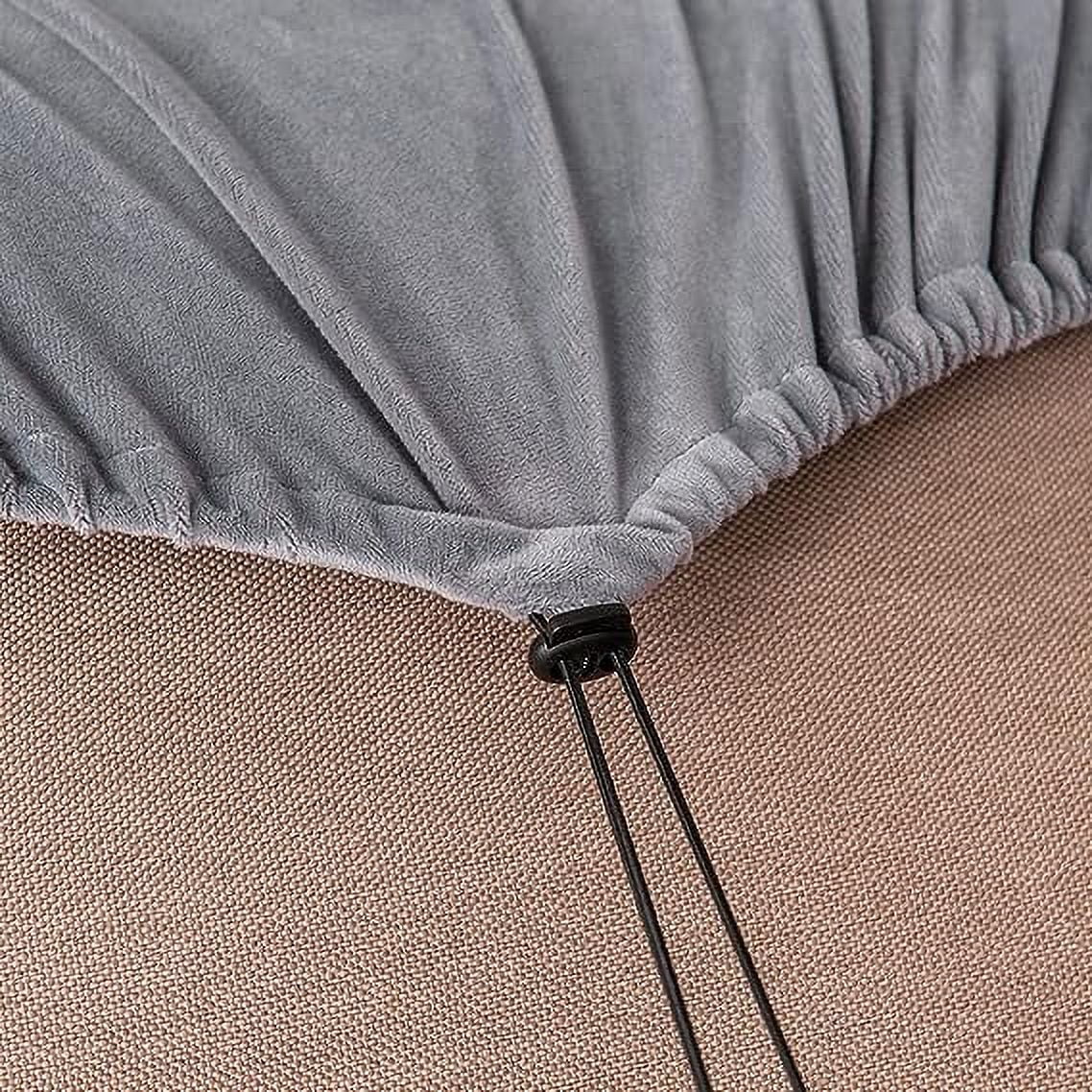 Namzi 3 Pieces Stretch Armchair Sofa Cover for 1 Seater Couch Soft Washable Sofa Slipcover with Individual Backrest and Cushion Cover for Kids Cats Dogs (Light Grey,1 Seat)