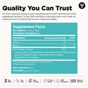 Vital Vitamins Multi Collagen Peptides Powder - Unflavored, Easy to Dissolve, Type I, II, III, V, X