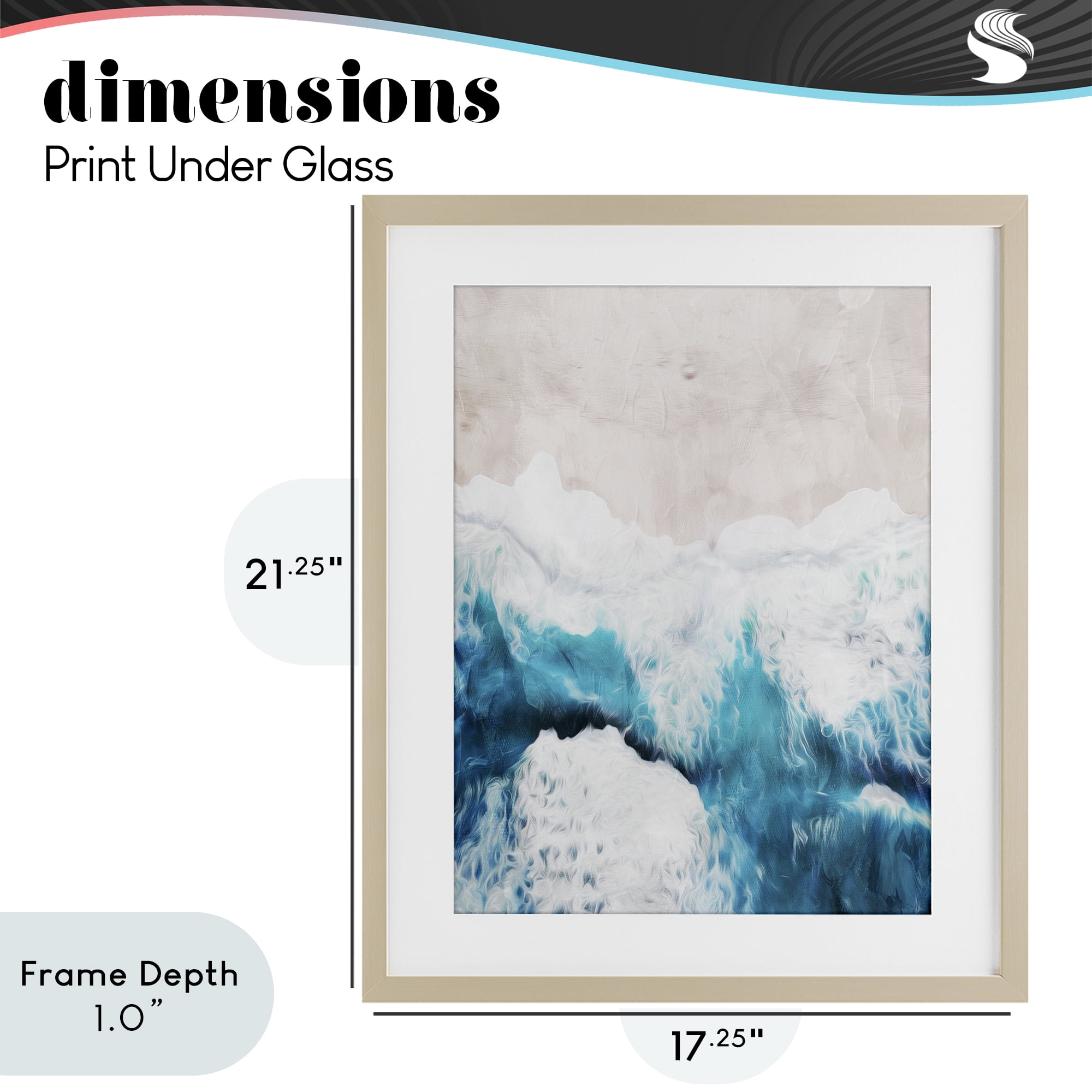 Stupell Industries On The Beach Aerial Birch Framed Print Under Glass, design by Milli Villa