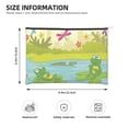 thumbnail image 3 of Susaid Two Frogs Are Sitting On Water Lilies Print Makeup Mini Bags for Women Multi Color Cosmetics Bag Travel Toiletry Bag Pencil Pouch Blank Makeup Bags with Zipper, 3 of 7