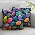 thumbnail image 3 of Orinice Candy Rocks Graphic Decorative Cushion Throw Pillow Cover for Home Couch Living Room Bed Sofa, Year-Round Pillow Case 1PC 18x18in, 3 of 5