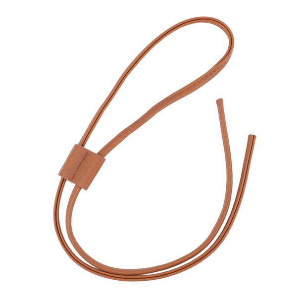 Correa con cordón de repuesto de cuero PU para mujer, accesorios de reparación de bricolaje, correa para bolso, cordón para tirar, correa para bolso Sin cuentas marrón