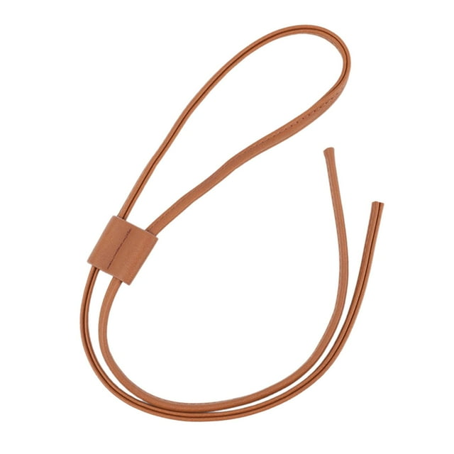 Correa con cordón para reparación de cuero PU, accesorios para bolsos DIY, cinturón con cordón, correa para bolso, bolso de cubo, bolso de ganchillo Sin cuentas marrón