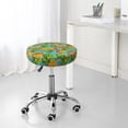 thumbnail image 7 of Bingfone Pineapple Padded Round Bar Stool Cover Cushion with Elastic Fabric Round Chair Seat - Pineapple, 7 of 7