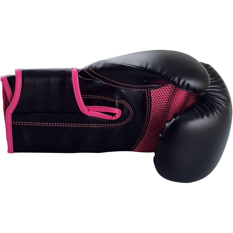 Adidas Hybrid 80 Boxing Gloves, pair set - Training Gloves for Kickboxing -  Sparring Gloves for Men, Women and Kids - Blac/Pink, 8oz