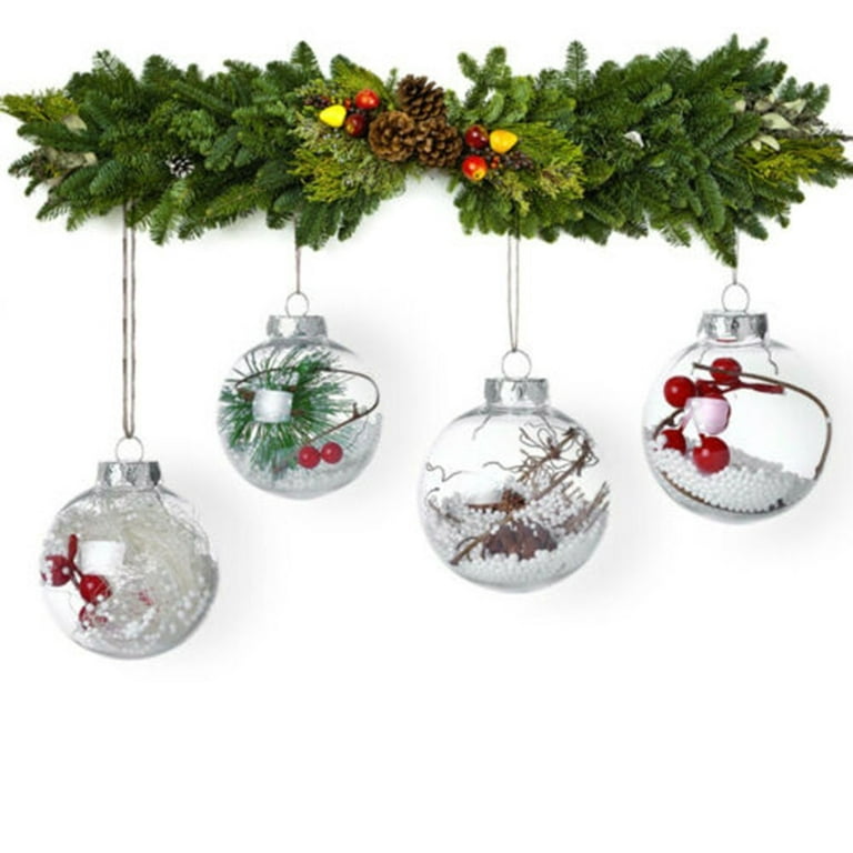 6/8/10cm Transparent Christmas Ball Plastic Bauble Clear Fillable Xmas Tree  Hanging Decorations DIY Party New Year Ornament - AliExpress