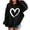 Black, variant on Toddler Girls Hoodies Heart Print Hoodies Sweatshirts Long Sleeve Casual Hooded Pullover Autumn Outerwear Size 4-5T,White