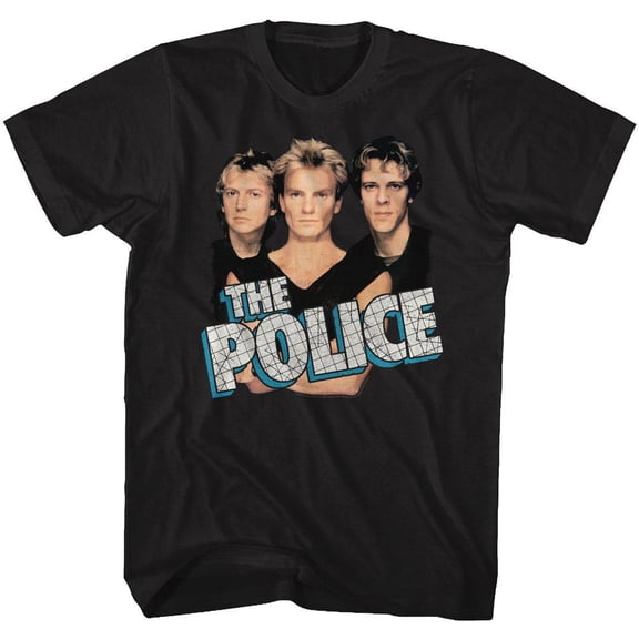 The Police Boys 'N' Blue Black Adult T-Shirt