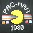 thumbnail image 2 of Pac-Man 1980 Stripes Graphic Junior Women's T-Shirt Size Large, 2 of 4