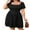 Black, variant on Musefolio Womens Plus Size A-Line Dress Casual Summer Square Neck Mid-Length Dress 1X-4X