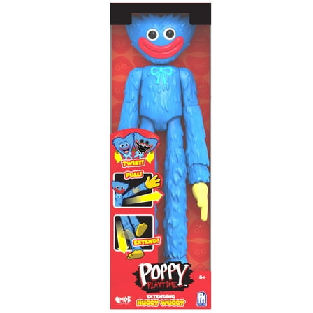 Poppy Playtime Face Changing Extending Kids Huggy Wuggy Action Figures, 12"