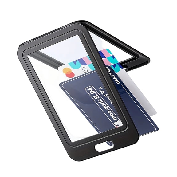 Vertical Identification Badge Holders Waterproof Clear Plastic Name Card Holder Double-Sided Clear Window for Office