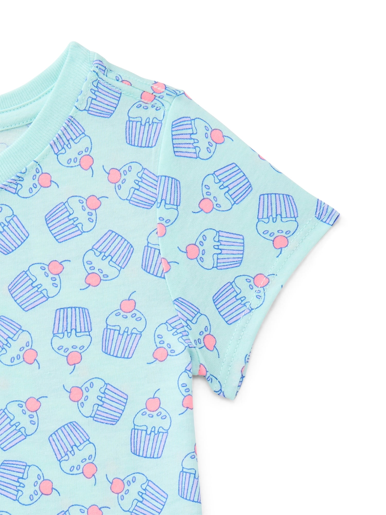 Wonder Nation Toddler Girls Tee with Short Sleeves, Sizes 18M-5T