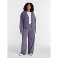 thumbnail image 2 of Athletic Works Women's and Women's Plus French Terry Wide Leg Pants, 31" Inseam, Sizes XS-4X, 2 of 6