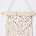 thumbnail image 3 of Nvzi 2 piezas de macramé para colgar en la pared, tejido bohemio, decoración del hogar, apartamento, dormitorio, regalo para mamá adolescente, 7,9" de ancho x 13,8" de largo, A, 3 of 4