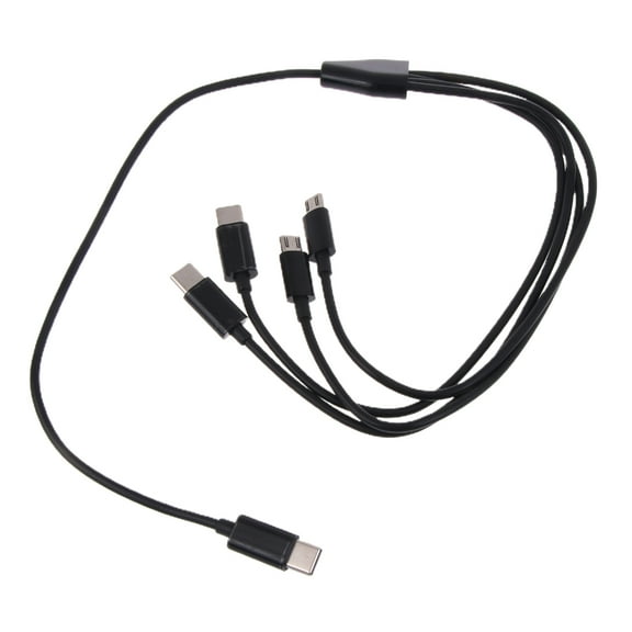 4-in-1 Multi Charging Cable USB C Phone Charger Multiple Charging Cord with Type C/Micro USB for Mobile Phone Tablet