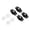 Black, variant on Self Adhesive Caster Wheels, Swivel Wheels for Furniture, Heavy Duty Caster Wheels, Low Profile Paste Universal for Storage Box, Small Appliance Storage Bins, 4 Pcs, 1.77x1.1"