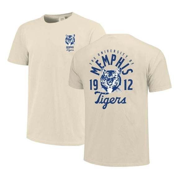 Men's Cream Memphis Tigers Comfort Colors Mascot Overlay T-Shirt
