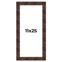 11x25 Frame Brown Burl Real Wood Picture Frame Width 1.625 Inches | Interior Frame Depth 0.5 Inches