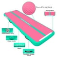 thumbnail image 5 of VOFiTNY 4" Thick Inflatable Gymnastics Air Mat Tumbling Track, 10'x3.3', Pink, with Accessories, 5 of 5