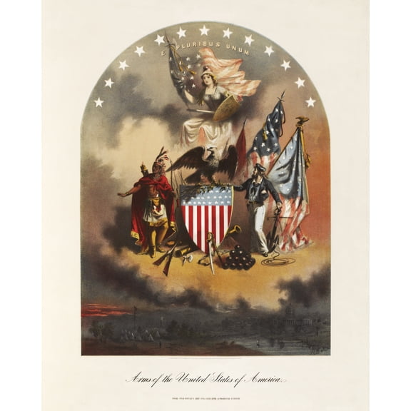 Print: Arms Of The United States Of America, 1864