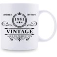 thumbnail image 2 of 1951 Birthday Gifts for Women Men - 1951 Vintage 11 oz Coffee Mug - Great 1951 Birthday Gifts for Grandpa Grandma Dad Mom Friend Sister Brother Coworker, 2 of 7