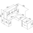 thumbnail image 5 of Office by kathy ireland L Shaped Desk w/Hutch and Lateral File Cabinet Pure White/Pure White, 5 of 8