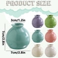 thumbnail image 3 of Clearance Under $3.64! 1Pc Small Round Ceramic Vase for Dried Flowers Hydroponics Home Decor (Sky Blue 7cm), 3 of 8
