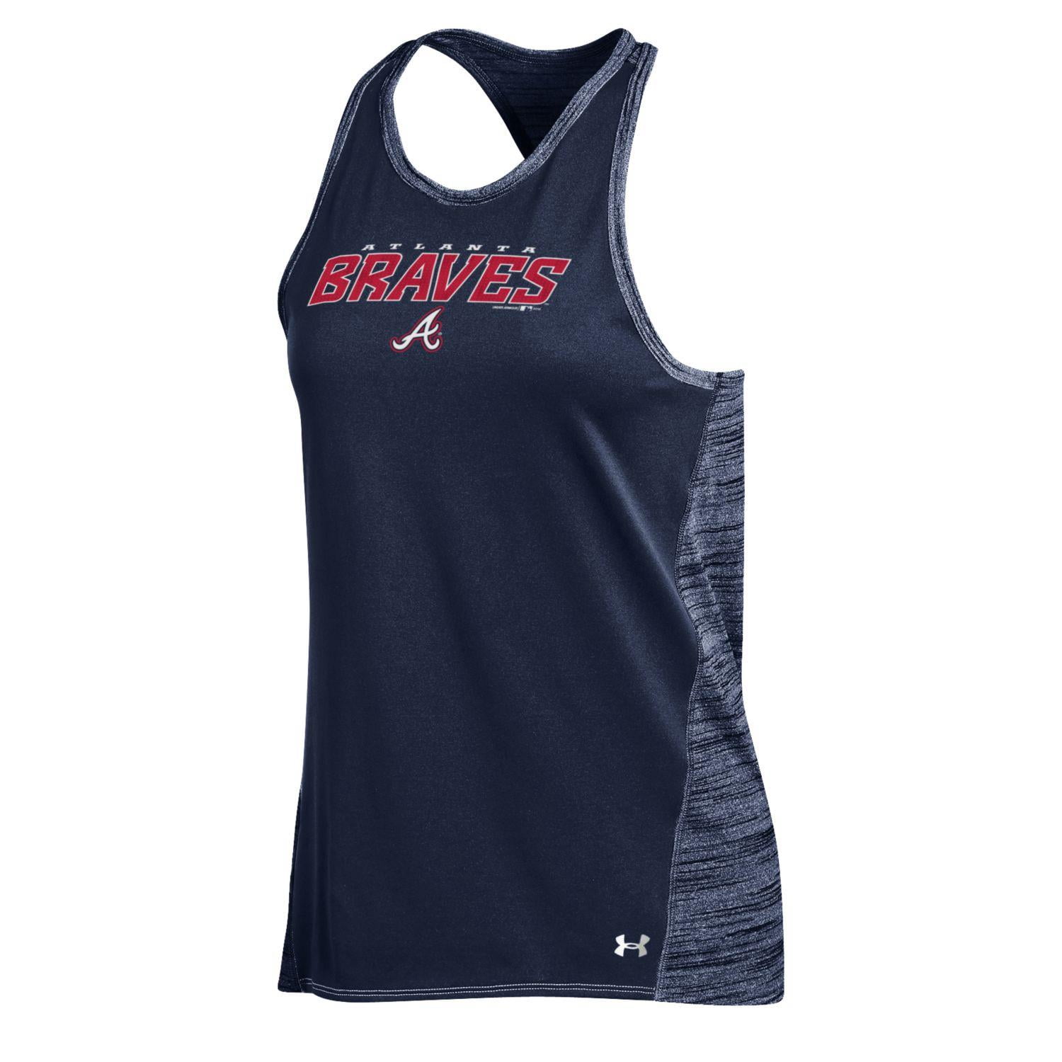 Atlanta Braves Under Armour Women's Performance Tank Top Navy by Gear For Sports/Under Armour