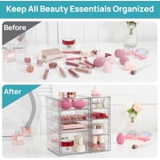 Sindcom Acrylic Organizer with 9 Drawers,Clear Storage Drawers,Organizer Bins for Makeup,Cosmetics,Beauty Supplies