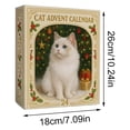 thumbnail image 3 of 2026 Cat Christmas Advent Calendar, 24-Day Countdown with Flat Plastic Feline Ornaments, Festive Holiday Display for Wall, Desk, Window, Fireplace, Living Room, Party & Home Decoration, 3 of 19