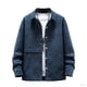 thumbnail image 1 of Blusa y camisa de manga larga con cuello vuelto para hombre, blusa informal de moda con cuello vuelto, camisa, chaqueta con bolsillos, blusa holgada de manga larga con cuello, camisa para hombre, abri, 1 of 4