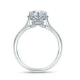 thumbnail image 3 of 1.80 Cts Round Cut Moissanite Engagement Ring/18K White Gold Plated Promise Wedding Ring/Moissanite Ring/Vintage Style , 925 Sterling Silver, 3 of 3