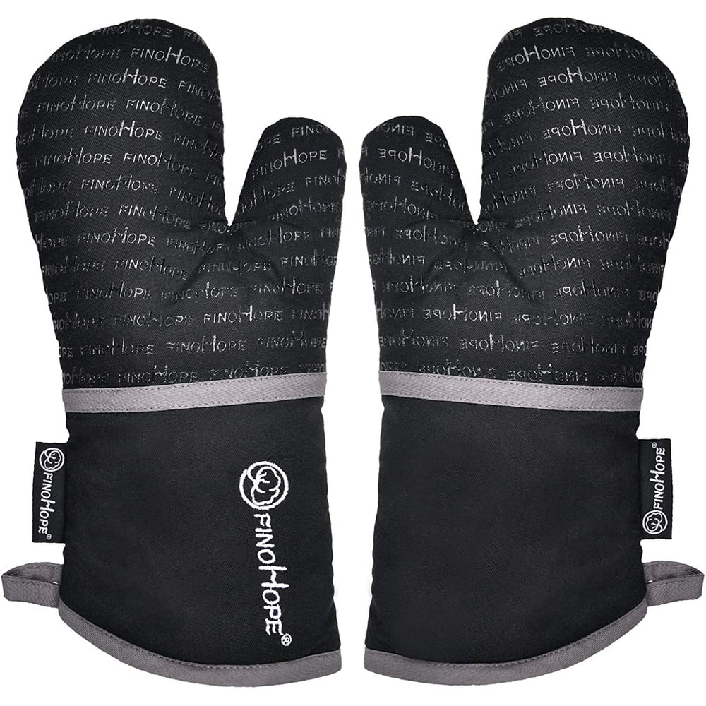 Oven Mitts High Heat Resistant Cotton Silicone Gloves 13 Inch for