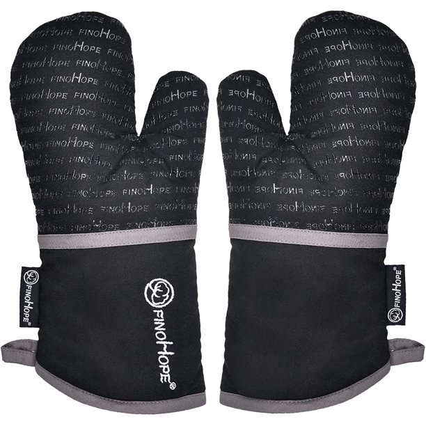 Oven Mitts High Heat Resistant Cotton Silicone Gloves 13 Inch for