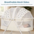 thumbnail image 6 of Dream On Me Karley Bassinet in French White, Quick Fold and Easy to Carry, Large Storage Basket, 6 of 10