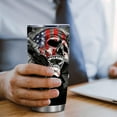 thumbnail image 6 of 20 Oz American Skull Gift for Men,Motorcycle Cup for Men,Skull Tumbler Cup Water Bottle,Novelty Birthday Gifts for Him,Dad''s Day Gift, American Flag Stainless Steel Double Wall Tumbler with Lid, 6 of 6