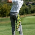 thumbnail image 3 of Yuyamidu Ladybug Golf Towel Green Flowers Golf Cleaning Towel Golf Accessories Soft Fabric for Bags for Tournament Fitness Yoga Camping, 3 of 7