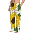 thumbnail image 2 of Daiia Men'S Sunflowers Pants,Bottoms Sleep Lounge,Pajama Pants,Pj Bottoms Drawstring And Pockets-Small, 2 of 9