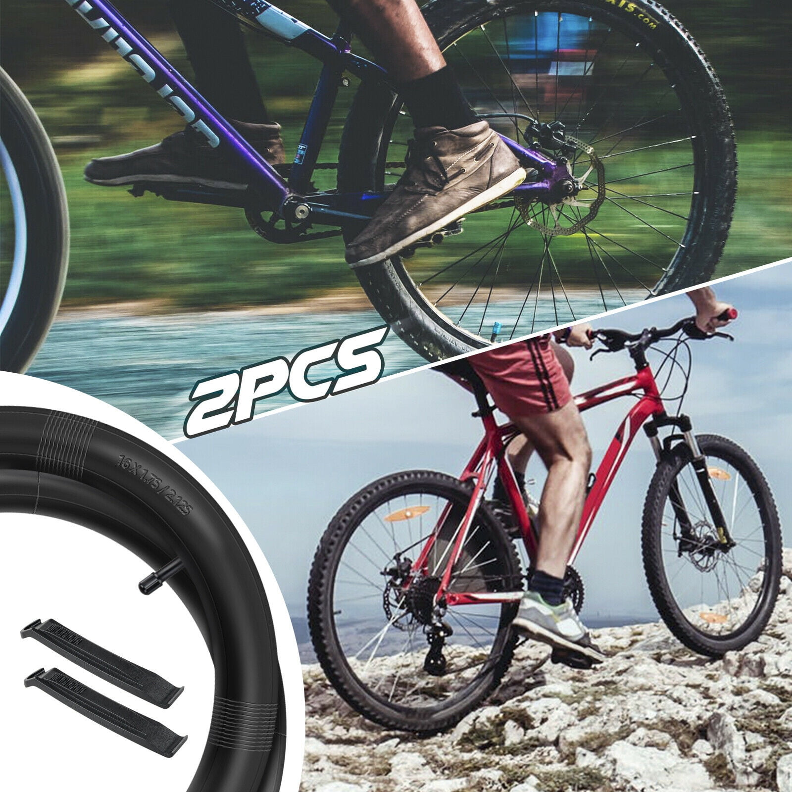 BIKE TUBE 2 Pack 20 Inch Universal Bike Inner Tubes Width