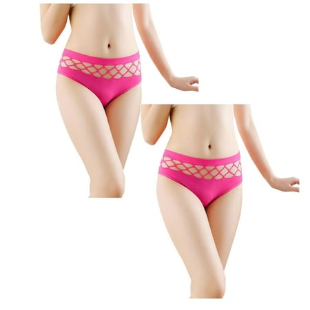 

Womens Underwear Brief Lace Low Waist Knickers Thongs Panties2PC