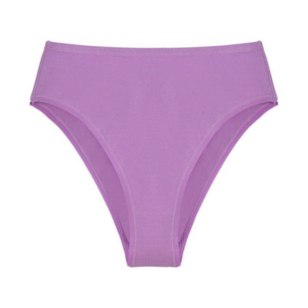 Clearance ! Skpblutn Seamless Underwear for Women Large Size Female Cotton Half Hip High Waist Solid Color High Open Ladies Triangle Thong Sexy Women s Bikini Underwear