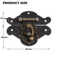 thumbnail image 3 of Cerradura de bronce para cofres de madera para joyas (82 x 65 mm), cierre decorativo retro vintage, 3 of 8