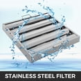 thumbnail image 6 of KFFKFF 6 Pcs Commercial Kitchen Range Hood Filters, 19.5W x 24.5H Inch, 430 Stainless Steel Restaurant Hood Filter, with 4 Grooves, for Grease Rated Commercial Kitchen Range Hoods, 6 of 9