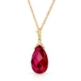 thumbnail image 2 of Galaxy Gold 14K Solid Gold Natural Ruby Briolette Necklace for Women - Yellow Gold Fine Jewelry, 2 of 6