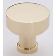 thumbnail image 3 of Alno A716-1-PB Moderne 1" Round Flat Disc Mushroom Solid Brass Cabinet Knob Drawer Knob -, 3 of 4