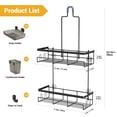 thumbnail image 2 of TINANA Shower Caddy over Shower Head: Stainless Steel Bathroom Organizer for Shampoo with Soap Holder, Hooks, Toothbrush Holder- Black, 2 of 6
